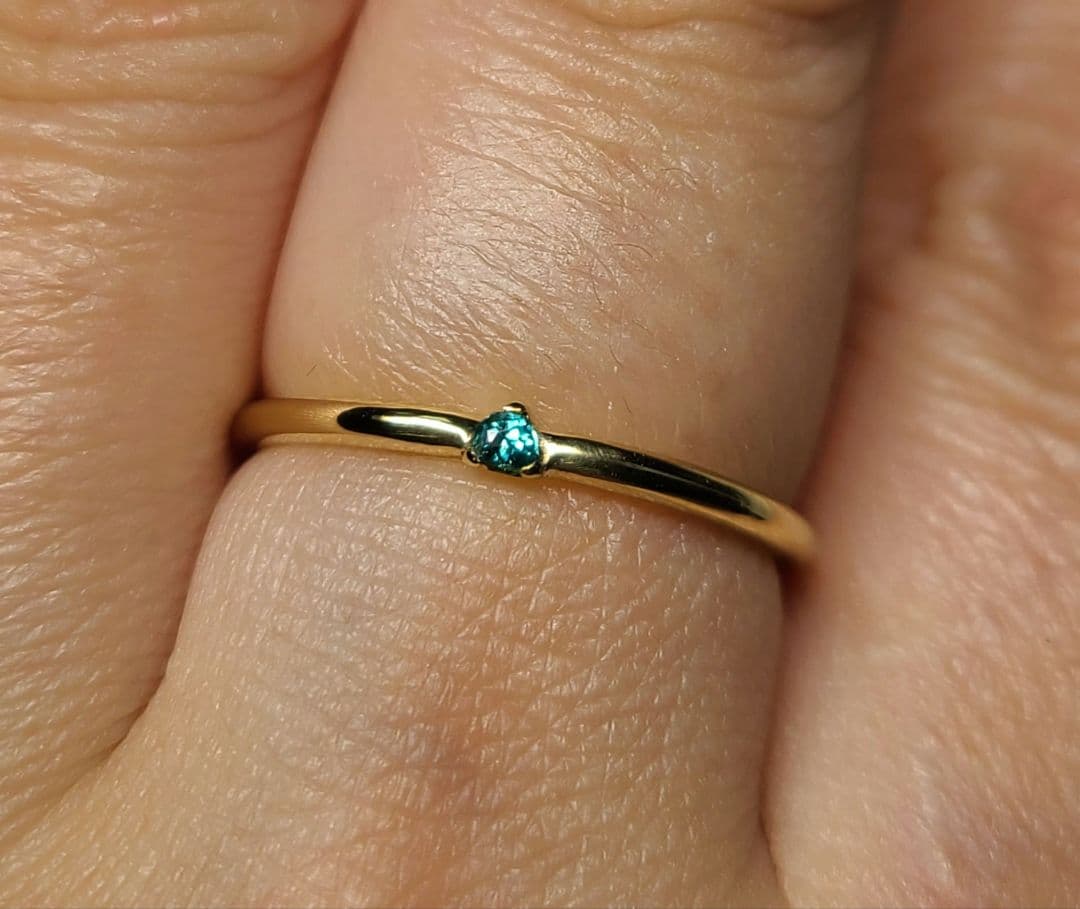 みるくる様専用☆ブラジルバターリャパライバトルマリンリング18金☆