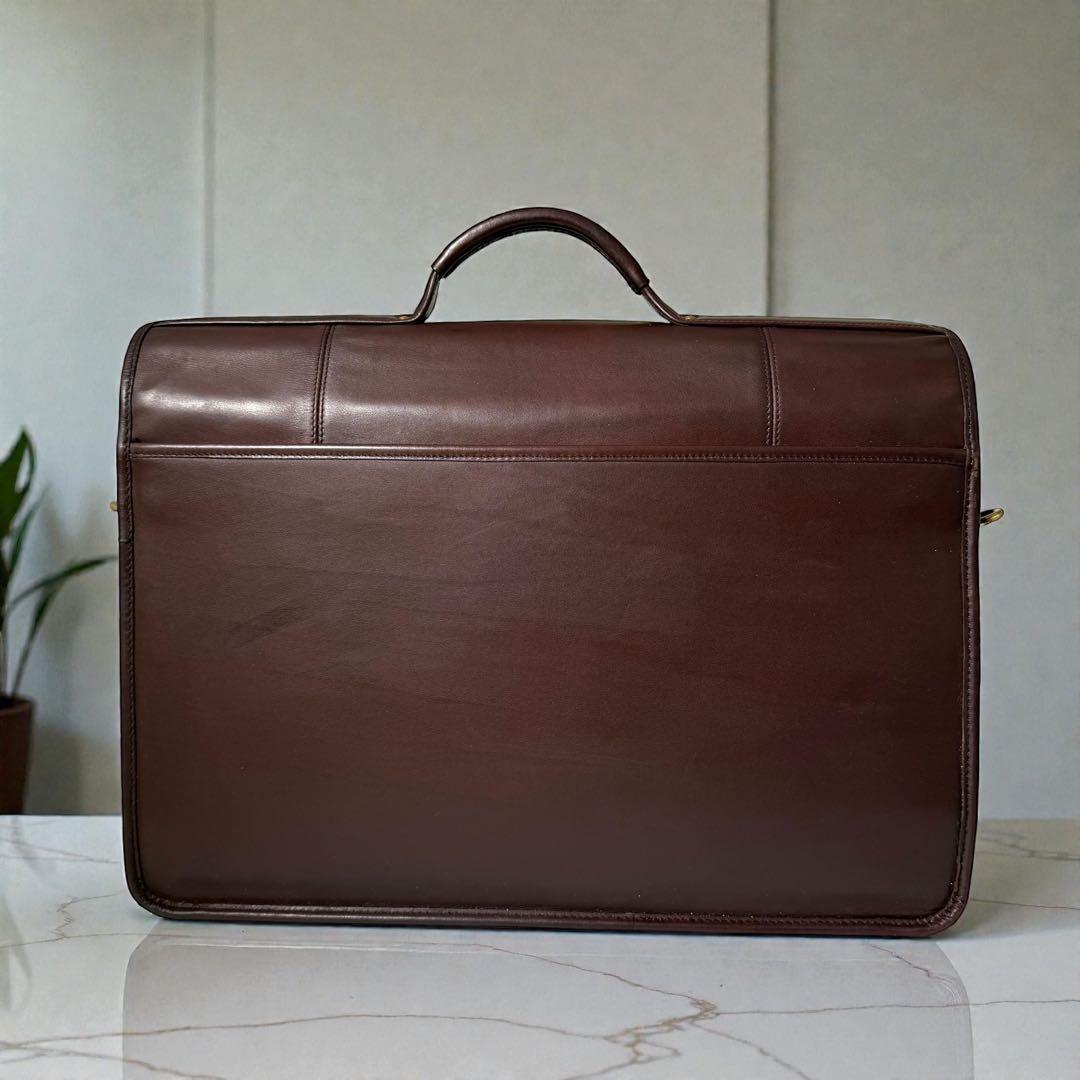 《研堂》オールドコーチ ビジネスバック ブリーフケース ターンロック 本革