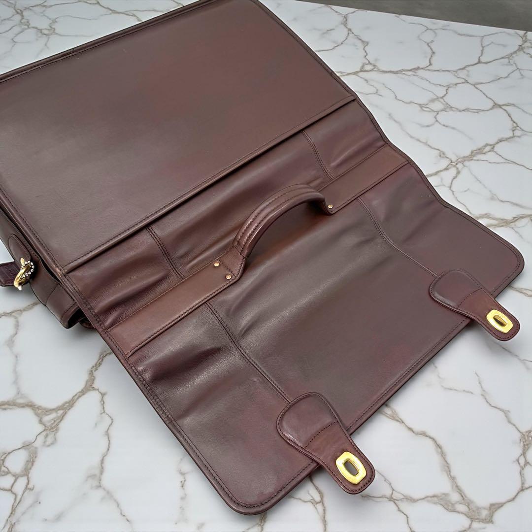 《研堂》オールドコーチ ビジネスバック ブリーフケース ターンロック 本革