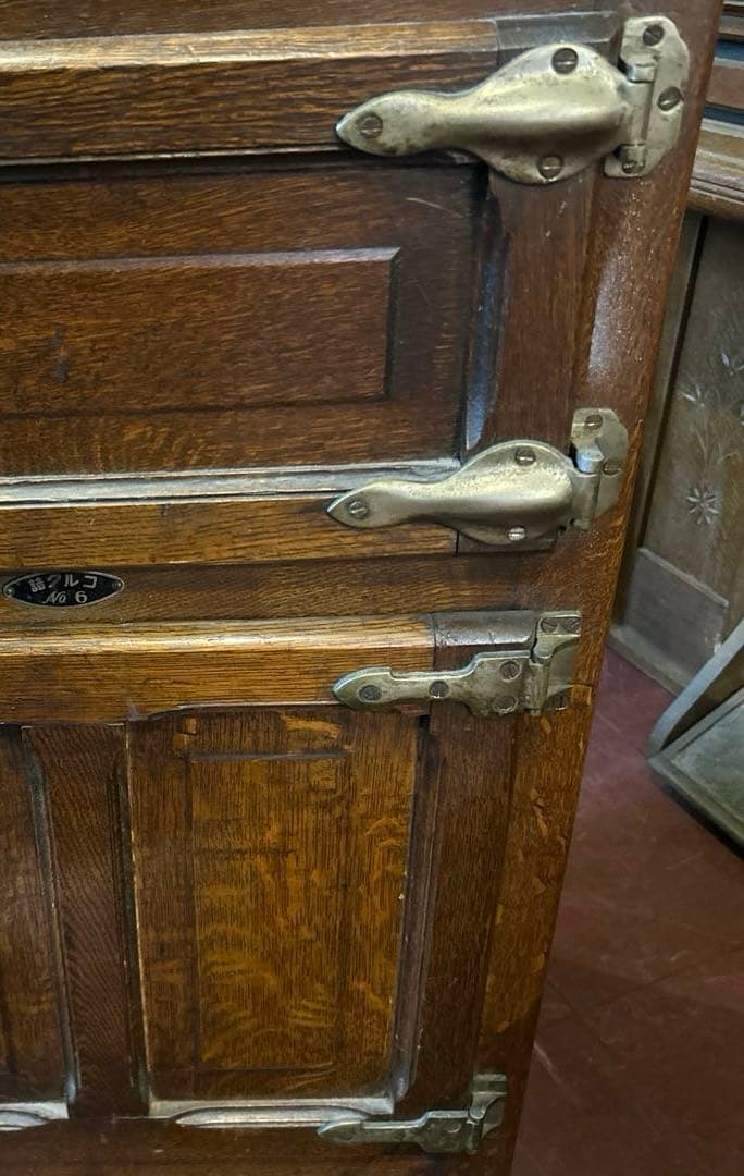 戦前 にびき冷蔵庫 チェスト 什器 2026年最新】木製冷蔵庫 昭和の人気