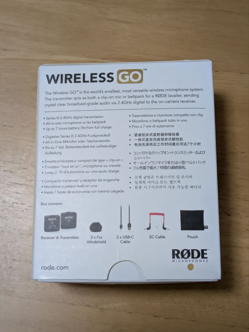 RØDE WIRELESS GO ワイヤレスマイク