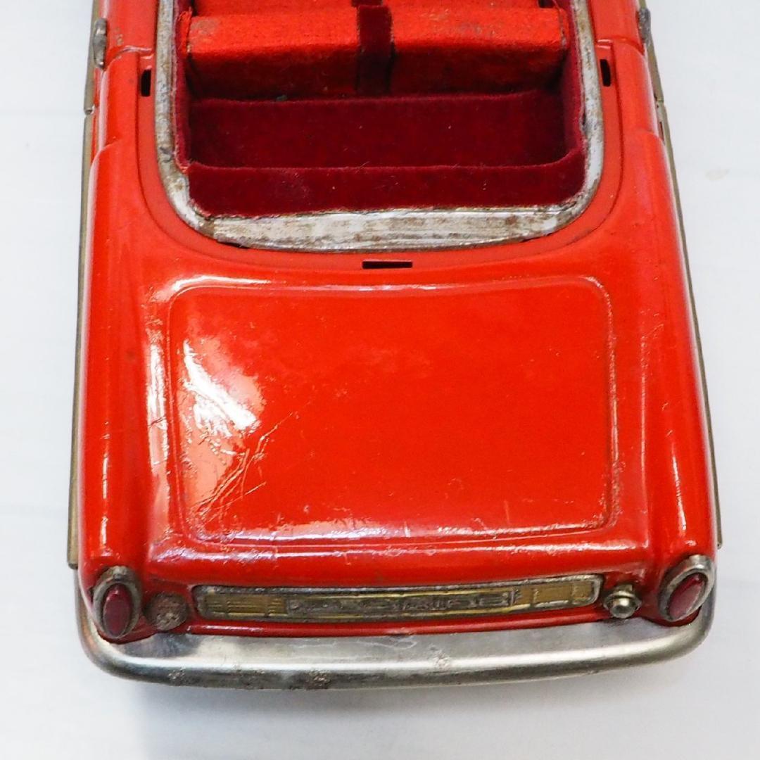 旭玩具【ルノー フロリード赤リペイント屋根欠】ブリキ tin toy car箱無