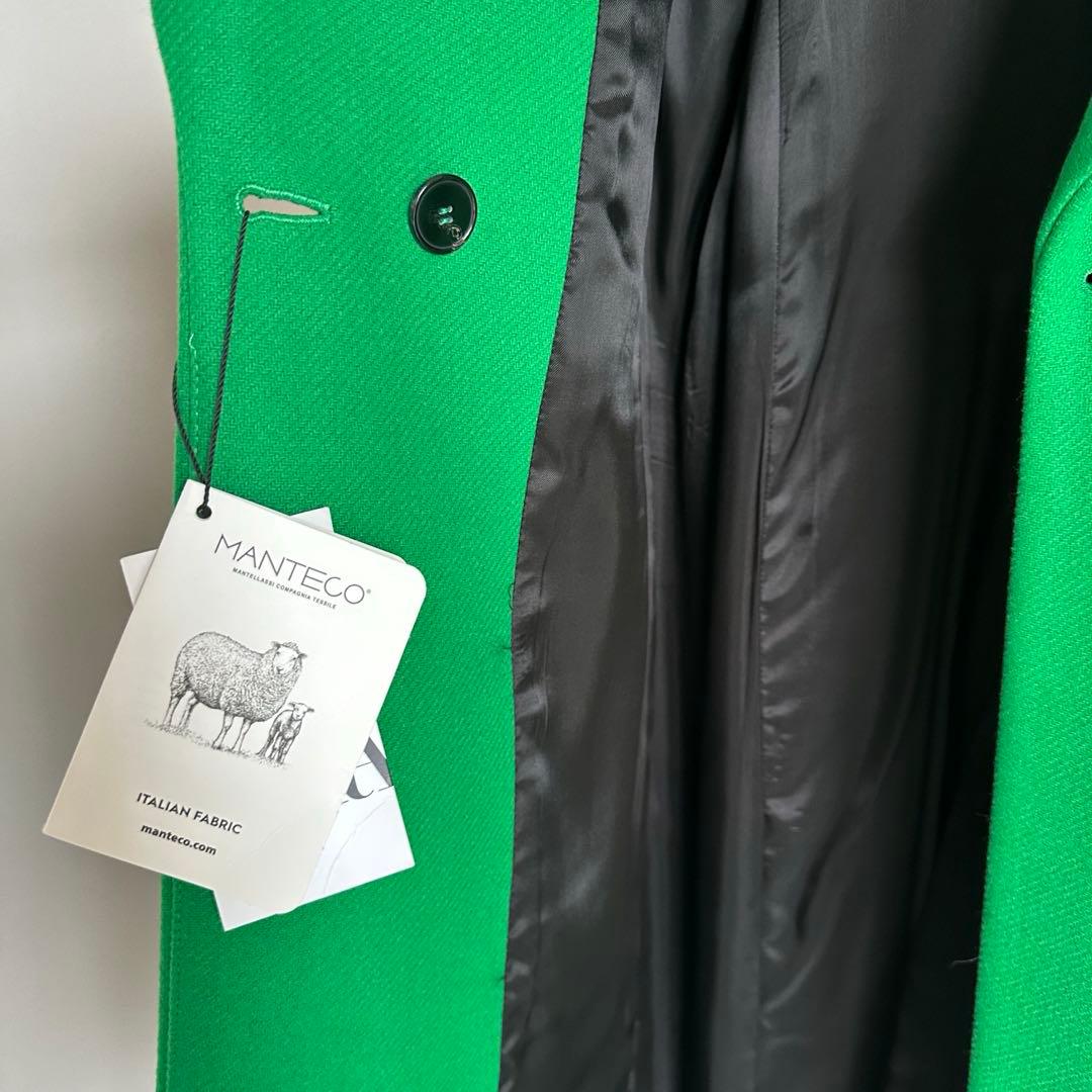 未使用タグ付】ZARA - MANTECOグリーン ロングコート - メルカリ