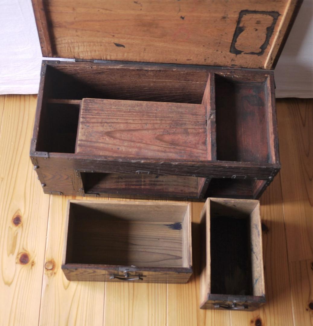 小箪笥 道具箱 帳場箱 硯箱 銭箱 小引き出し 鋲金具 古民具
