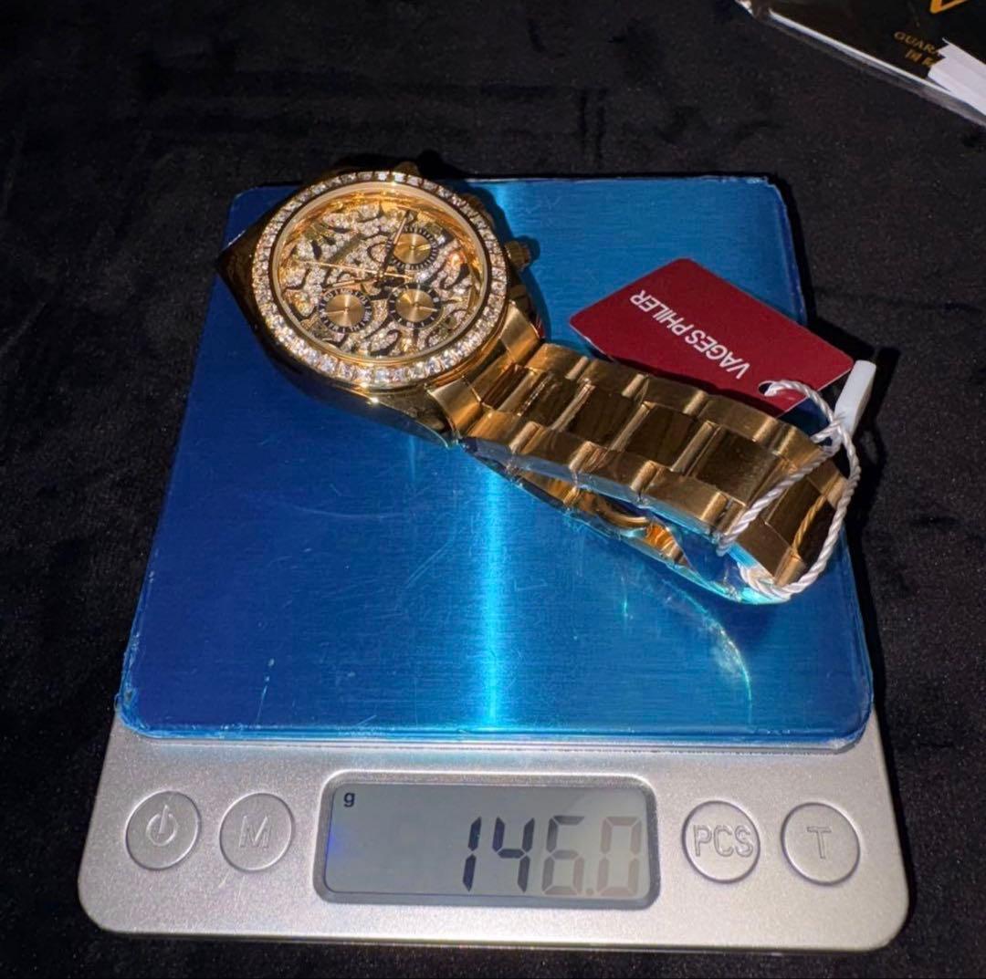 ラグジュアリー オマージュウォッチ レオパード 自動巻き ブリンブリン 腕時計