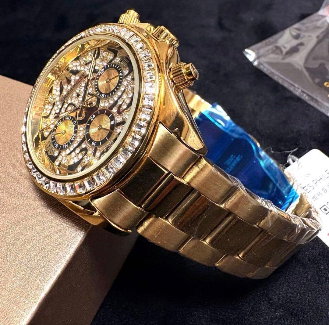 ラグジュアリー オマージュウォッチ レオパード 自動巻き ブリンブリン 腕時計