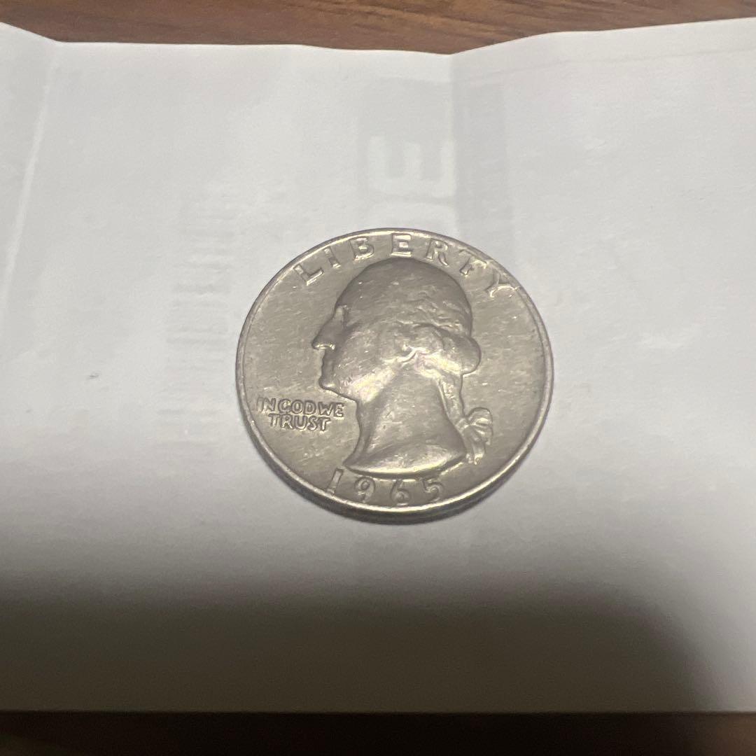 1965年 ワシントン クォータードル25セント 楽天市場】アメリカ 25セント クォーターダラー ワシントン VF 1965年