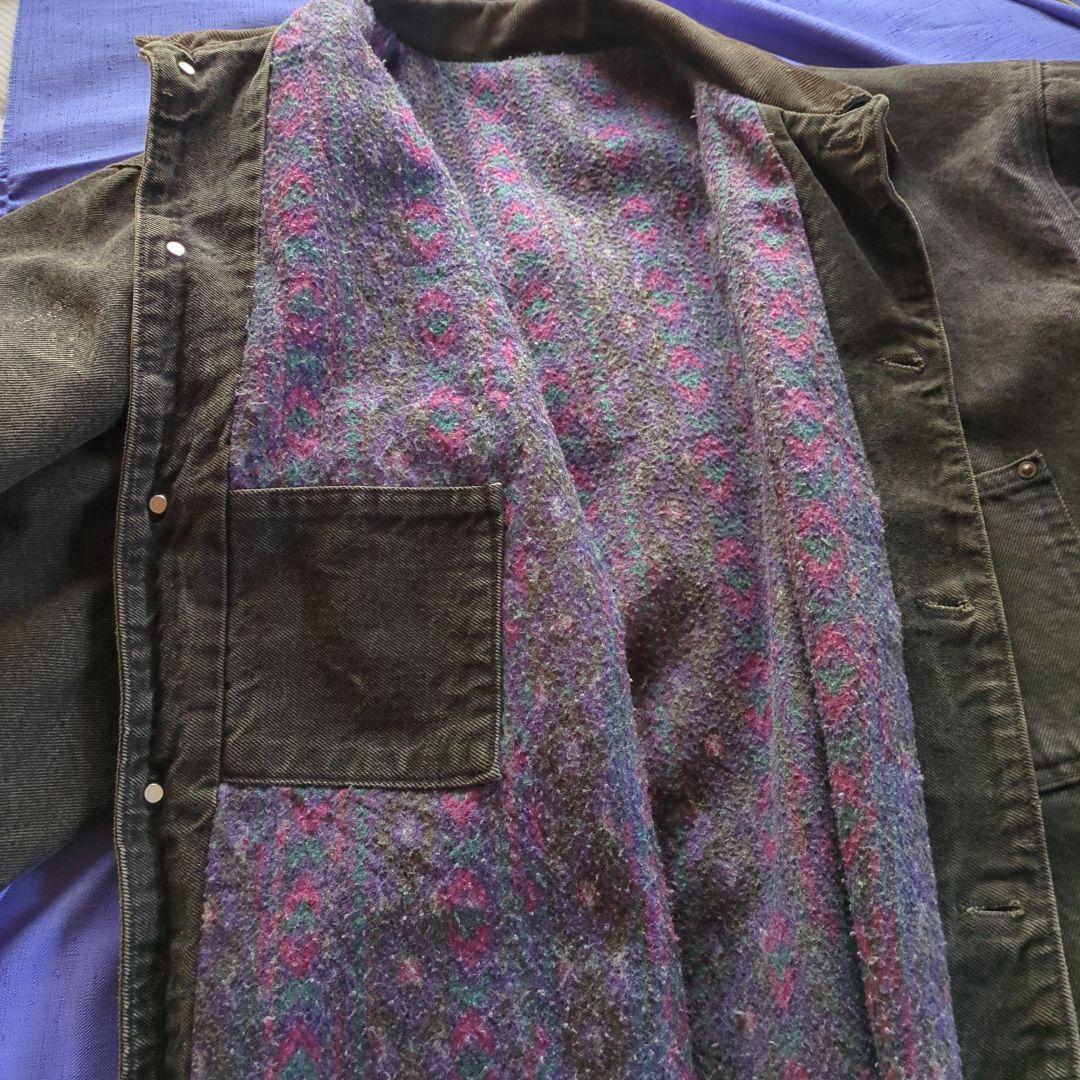 カーハートブラックデニムダメージあり