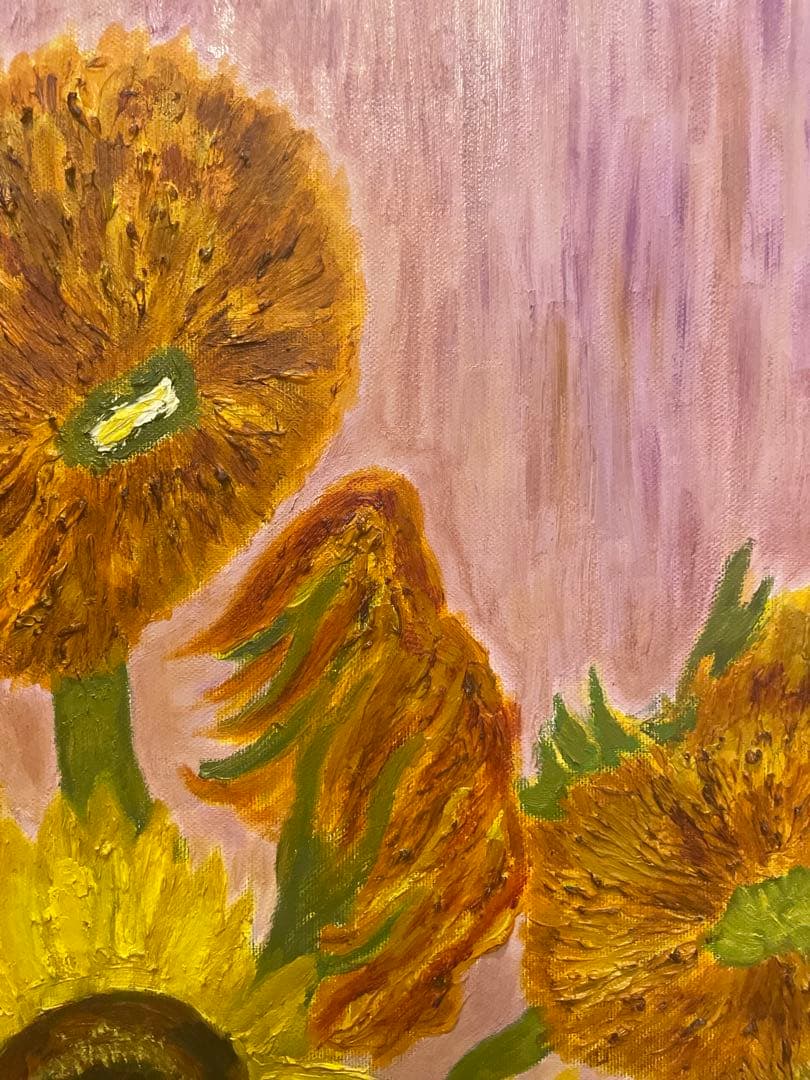 F20号オーダーメイド油絵ゴッホのひまわり