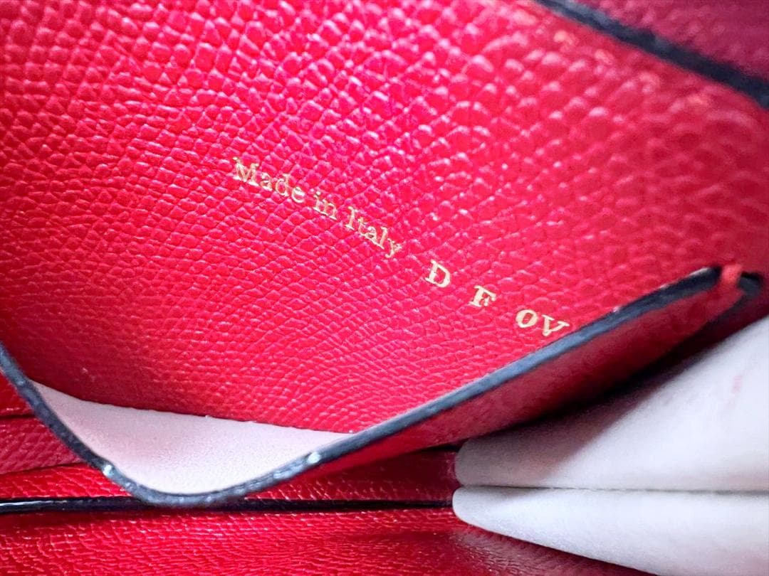 美品　ヴァレクストラ　グレインカーフスキン　L字　キーリング付き　ケース