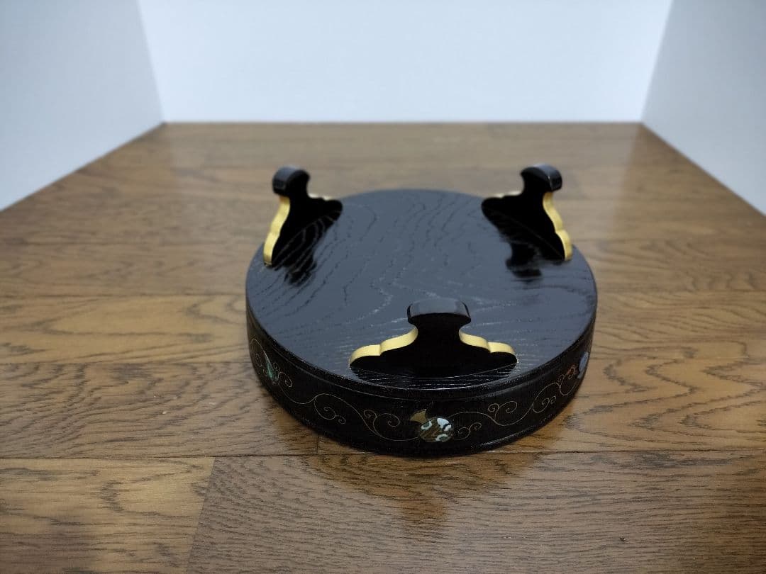 安藤七宝　漆盆　茶道　菓子盆　七宝　漆