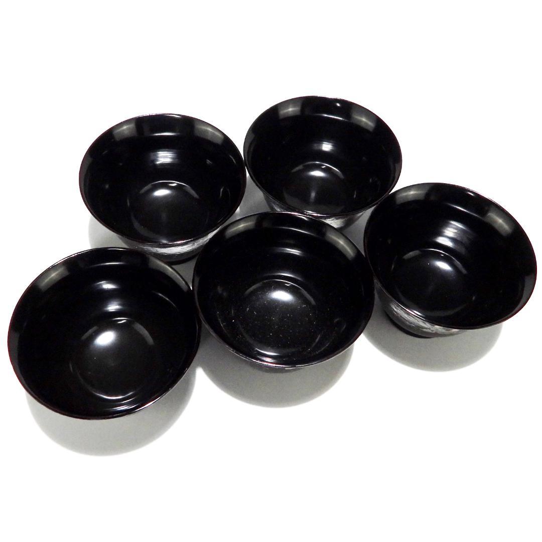 金蒔絵 千羽鳥 木製漆器 輪島金沢能登 汁椀　蓋碗 黒小吸物碗　文政元戌寅之歲