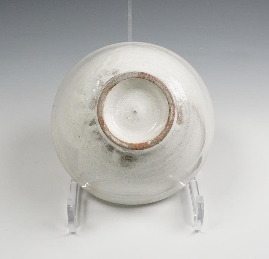 千漢鳳 粉引茶碗 銘「瑞雲」