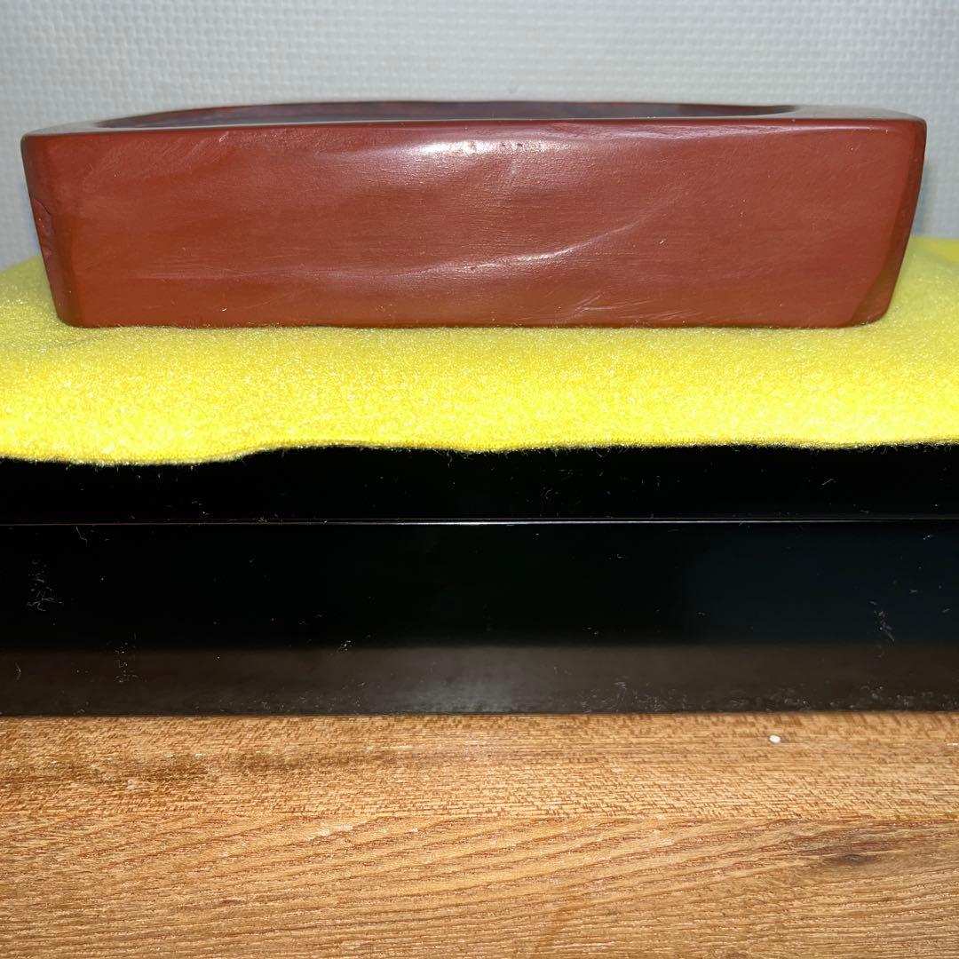 ⭕️希少 岩手県 紫雲硯 自然硯 佐藤幸雄 美品 35mm分厚い 海深い