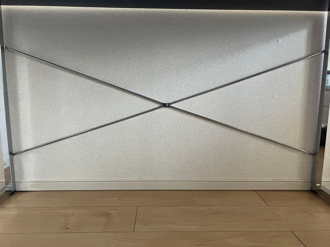 サンワダイレクト 鏡面デスク ホワイト×シルバー テーブル 120×60×70