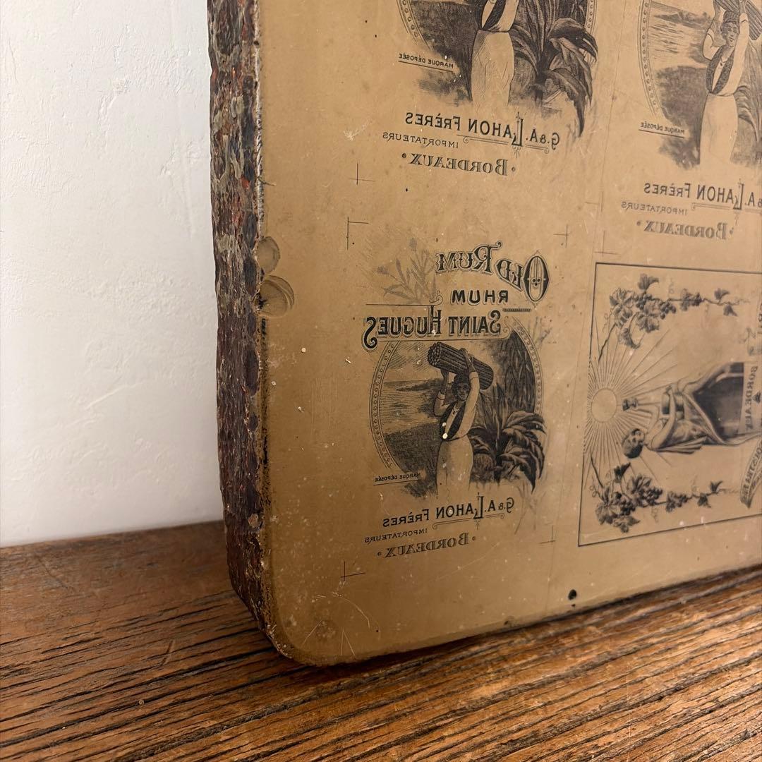 フランス アンティーク リトグラフ 石版石 希少 1800年代