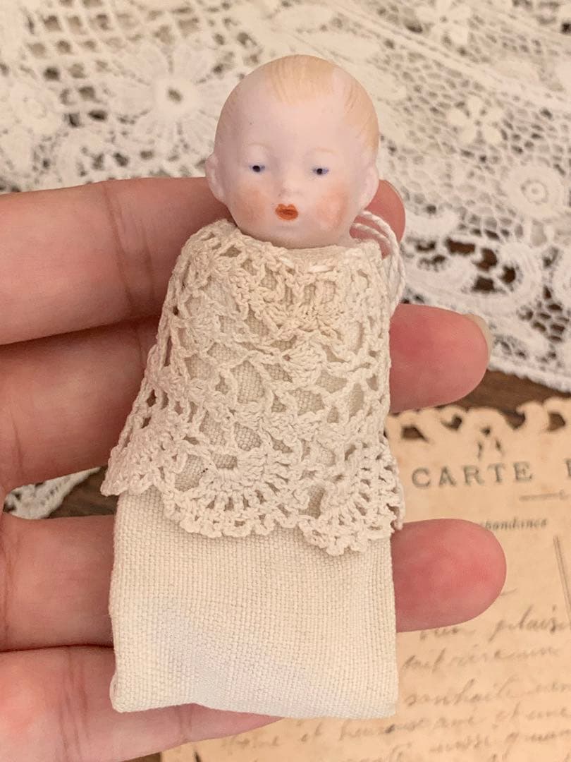 フランス 蚤の市 陶器人形 赤ちゃん ブロカント 80年代ヴィンテージ