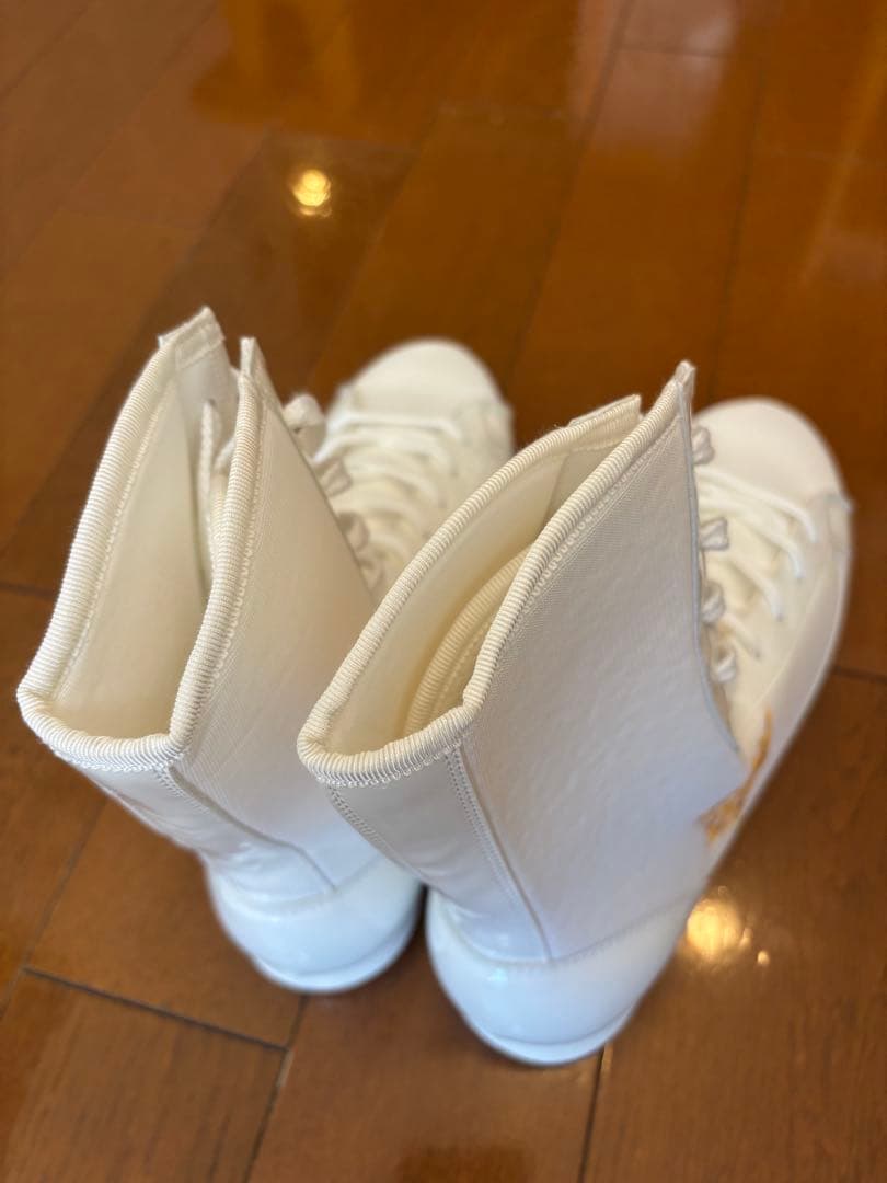 ホワイト ボクシングシューズ ハイカット 26/26.5CM