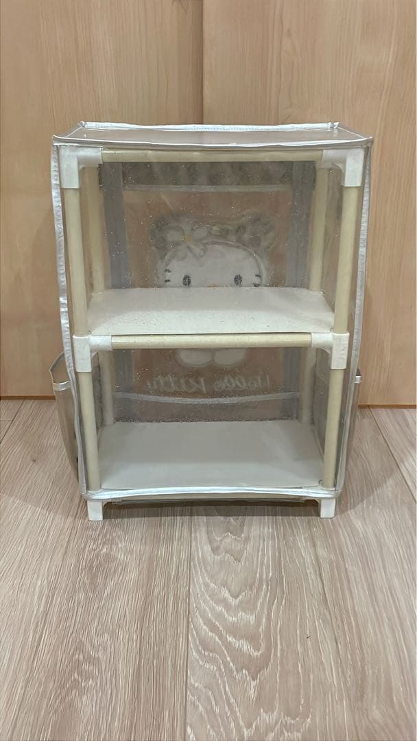 Sanrio ハローキティ　クリア収納ラック　平成レトロ　ヒョウ柄