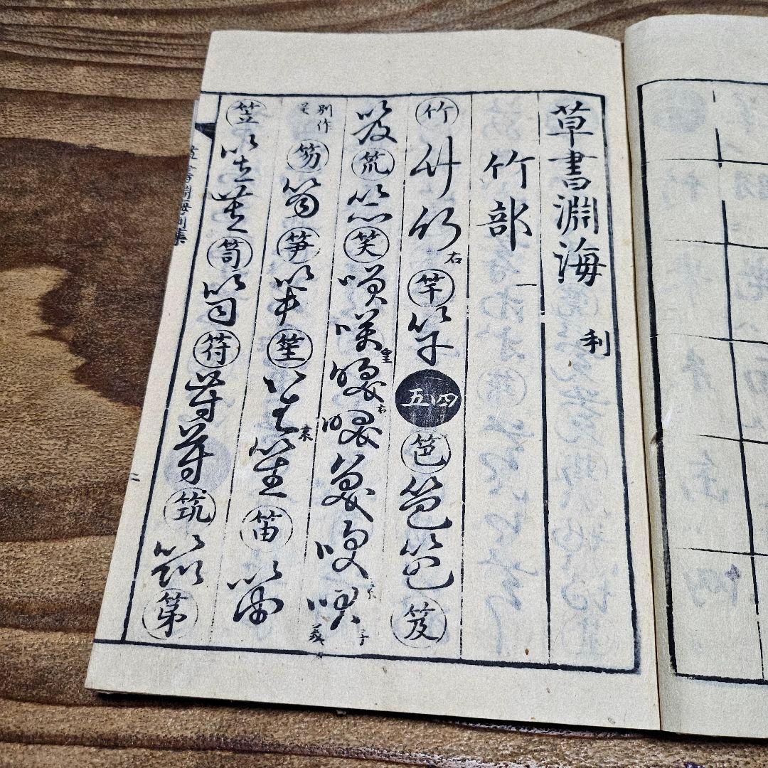 LL9711 古い和本 『 草書淵海 ２冊揃』井出臥渓 漢字 手本 書道 古文書