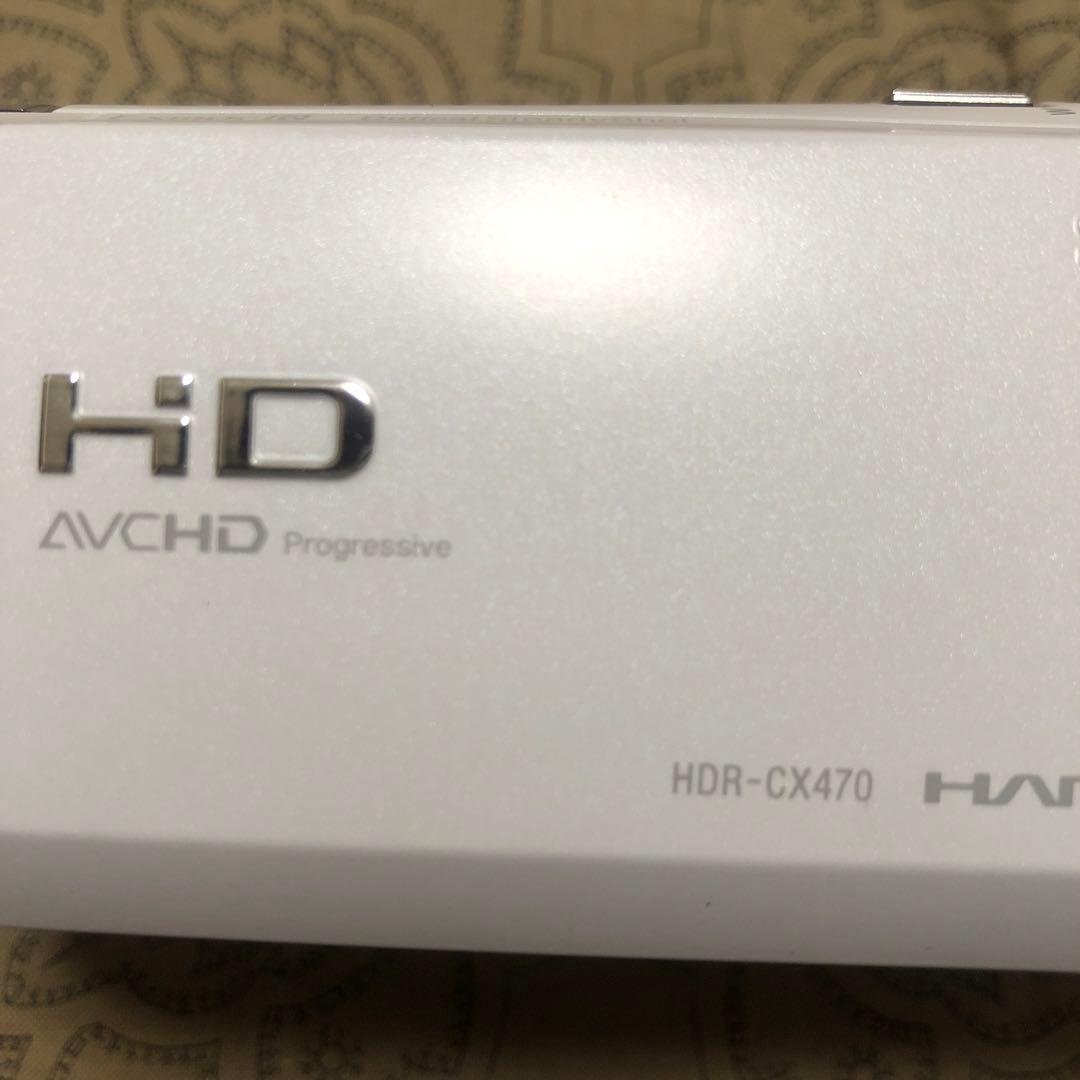 ほぼ新品 SONY HDR-CX470 ホワイト ビデオカメラ 完品
