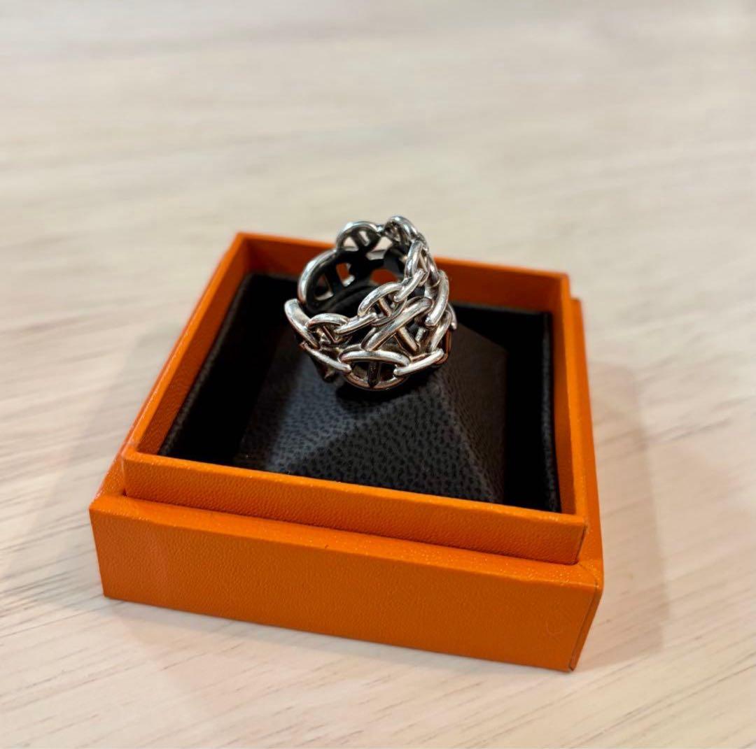 希少サイズ HERMES シェーヌダンクル アンシェネ GM リング 57
