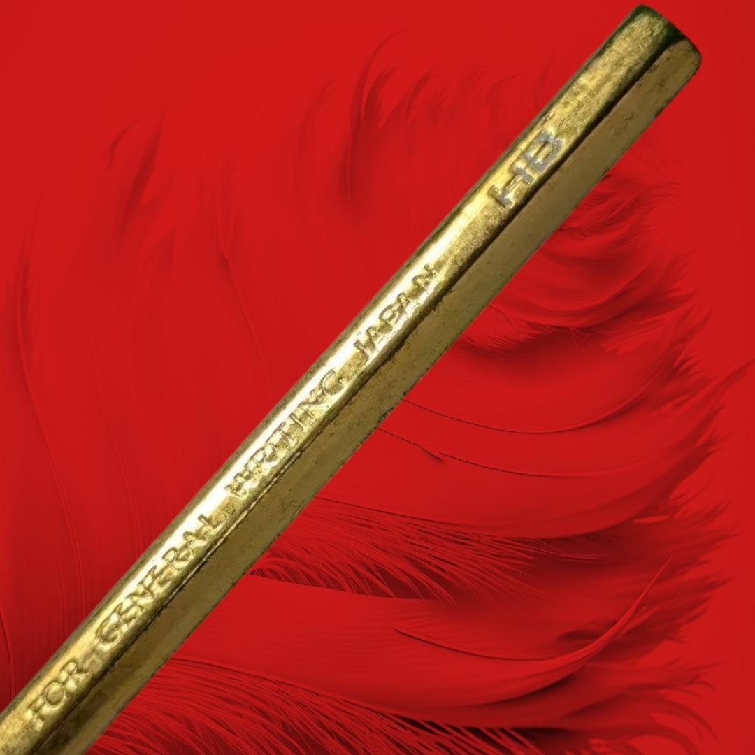 本物の金箔】金筆 金箔付け鉛筆HB 一点物