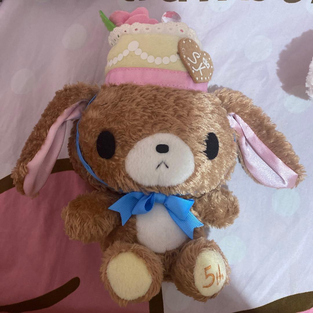 シュガーバニーズ 5周年 くろうさ しろうさ ぬいぐるみ 平成レトロ