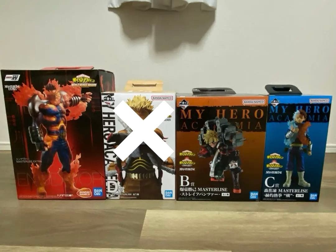 4体 一番くじ 僕のヒーローアカデミア 爆豪勝己 轟焦凍 エンデヴァー ホークス 一番くじ 僕のヒーローアカデミア ～突入～