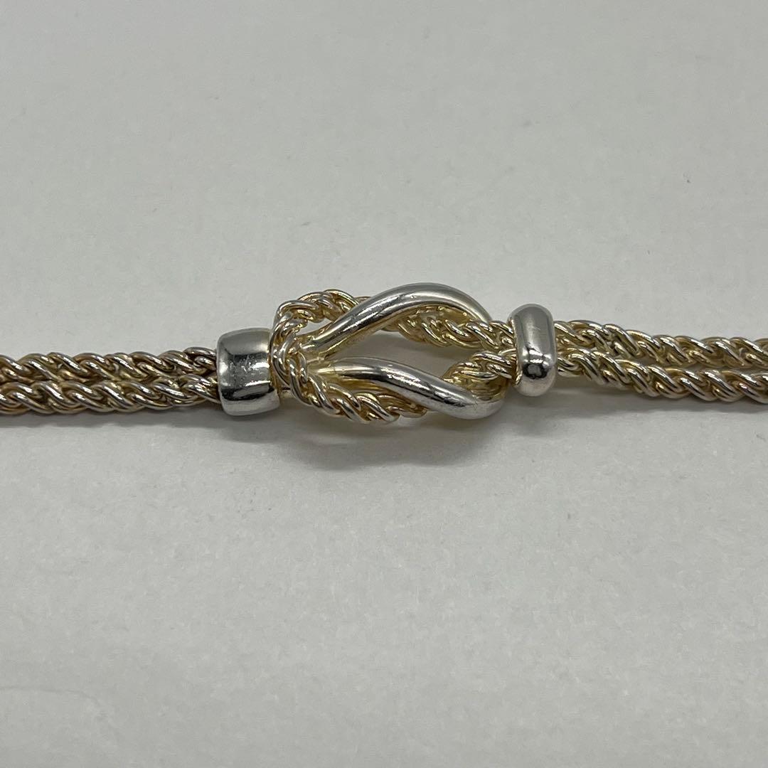 ティファニー TIFFANY ダブルロープセンターノット ブレスレットSV925