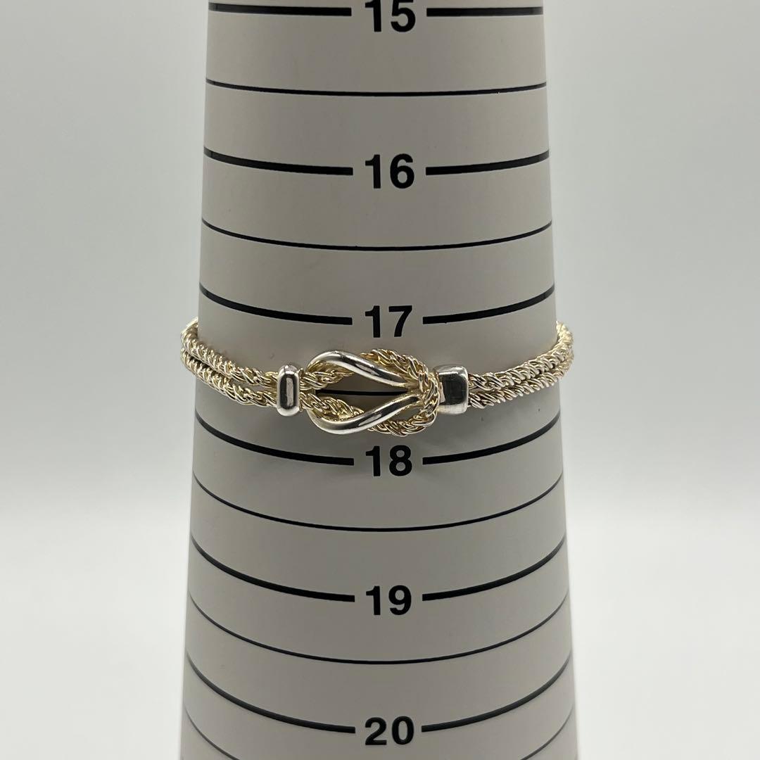 ティファニー TIFFANY ダブルロープセンターノット ブレスレットSV925