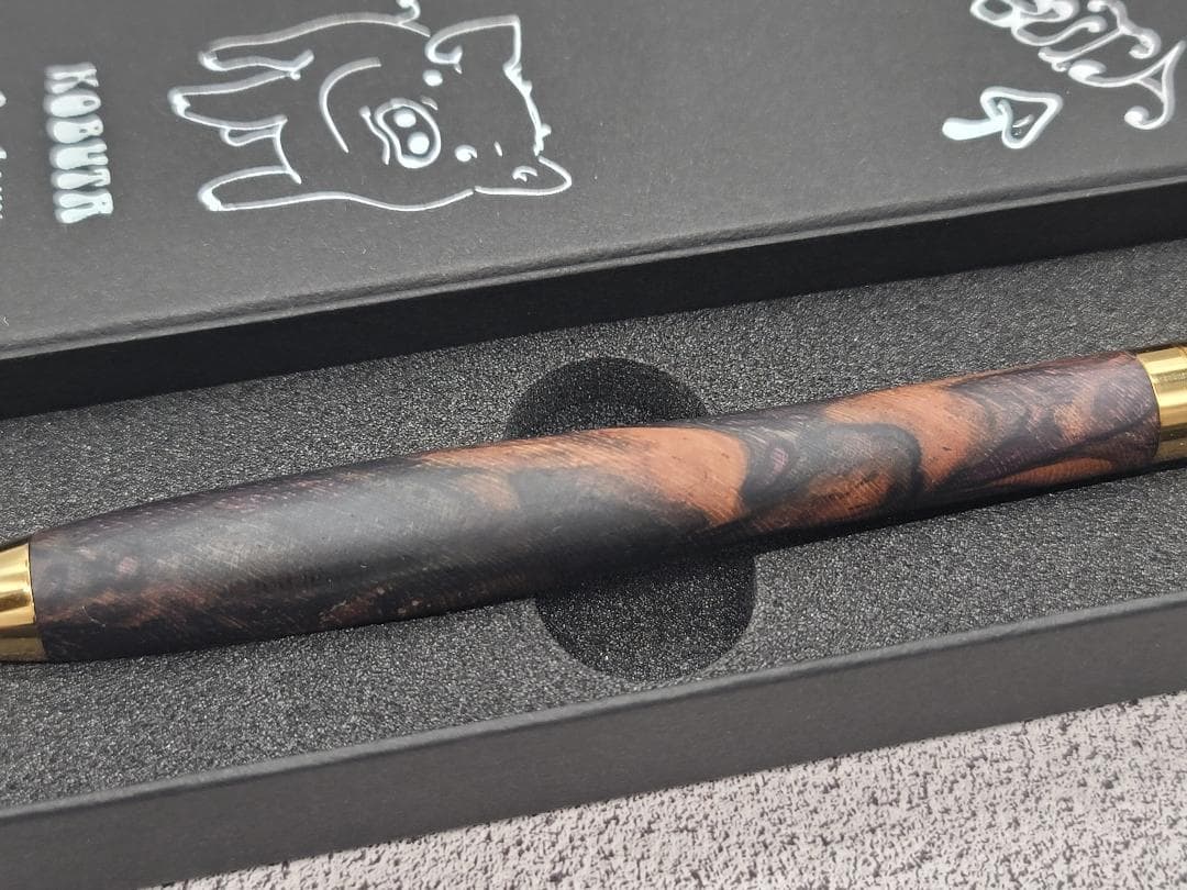 新品　こぶた工房　ラオスブラック　極上杢　金金具　シャープペンシル0.5