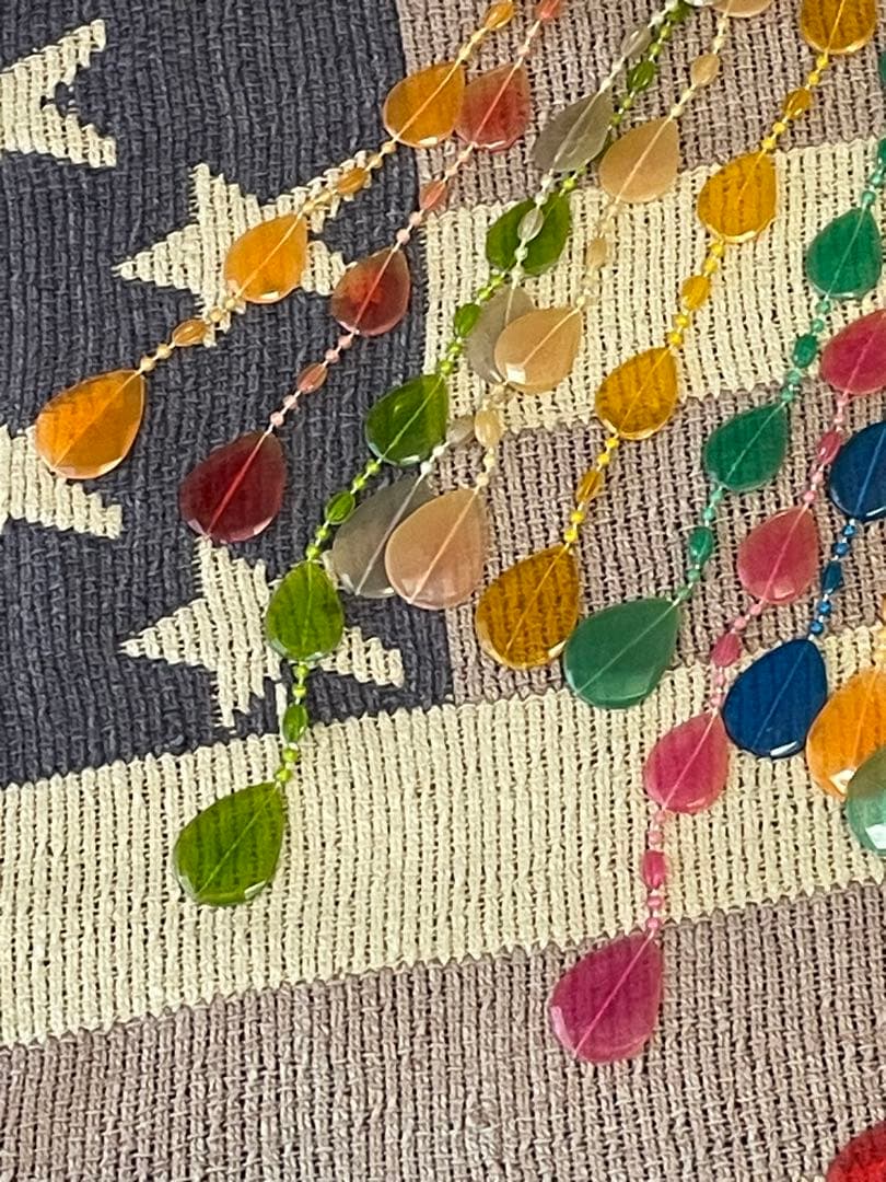 昭和レトロ プラスチックのれん 簾 暖簾 レトロポップ 当時物 カラフル