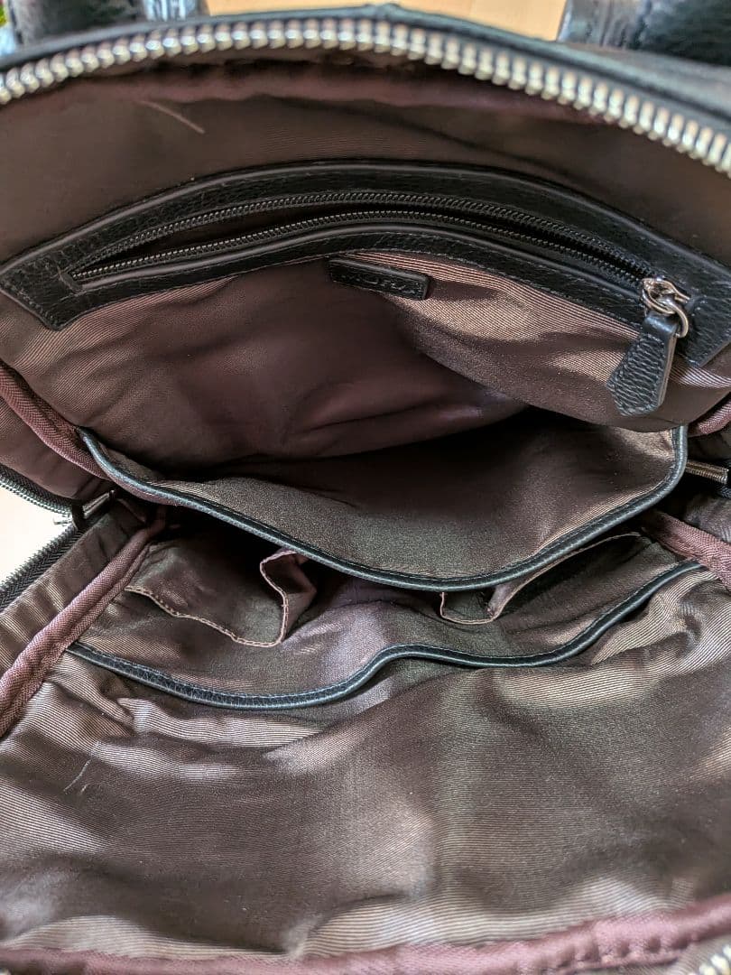 MURA 薄マチ ダブルジッパー シュリンクレザー スマート ビジネス リュック