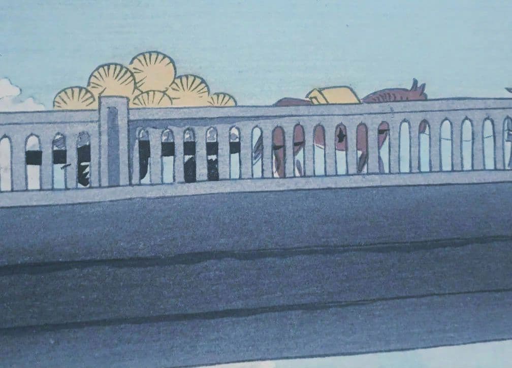 新版画富士三十六景ノ内駿河富士見橋 徳力富吉郎画昭和15年頃内田美術