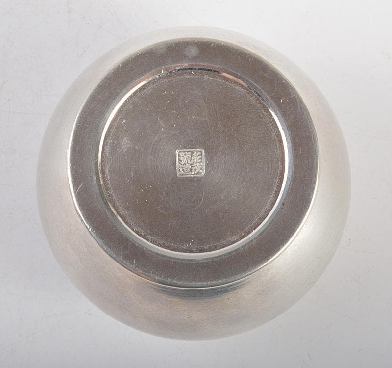 煎茶道具 古錫 乾茂號造 茶壷 茶心壷 約247g M