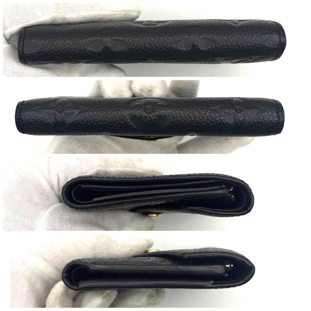 【新品近い】ルイヴィトン アンプラント ポルトフォイユ ヴィクトリーヌ 黒