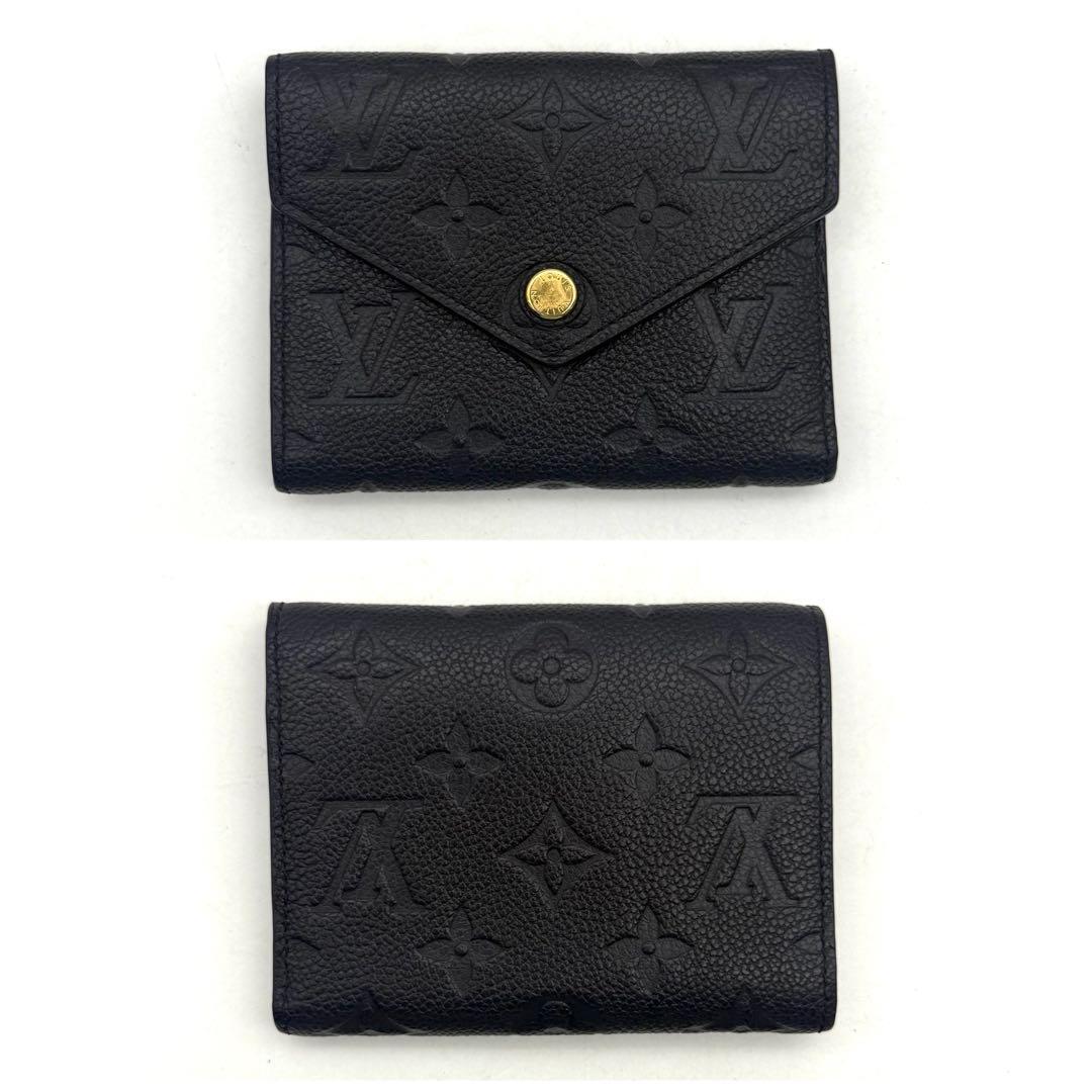 【新品近い】ルイヴィトン アンプラント ポルトフォイユ ヴィクトリーヌ 黒