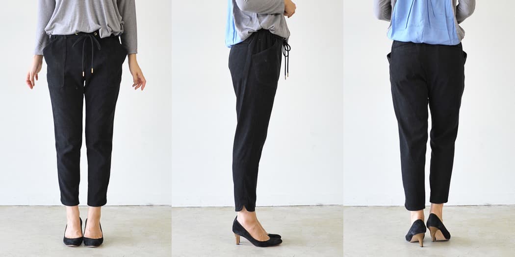 新品 ara ara アラアラ スウェードタッチ イージーパンツ