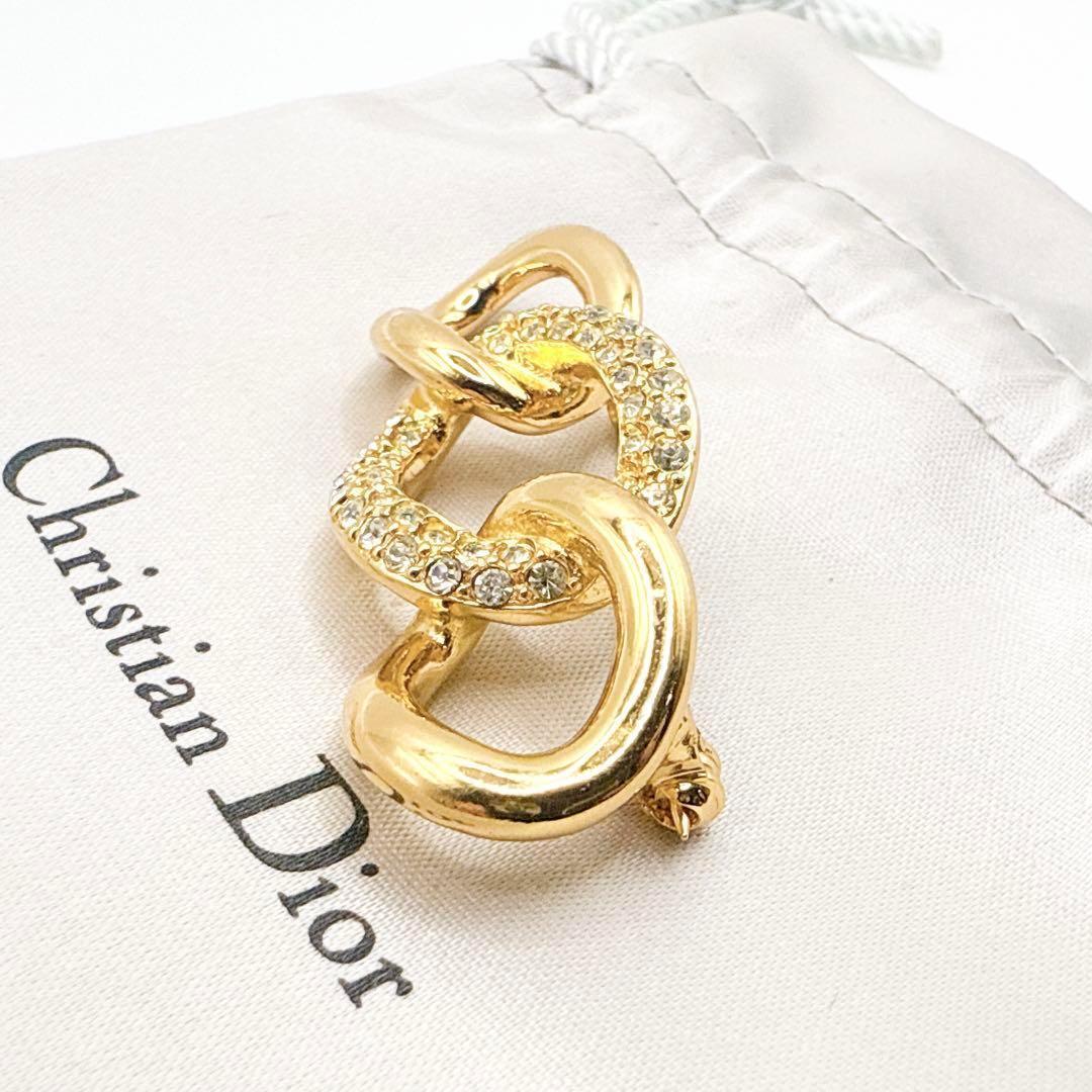 2740-4 極美品✨Dior ブローチ CD ロゴ 希少 刻印