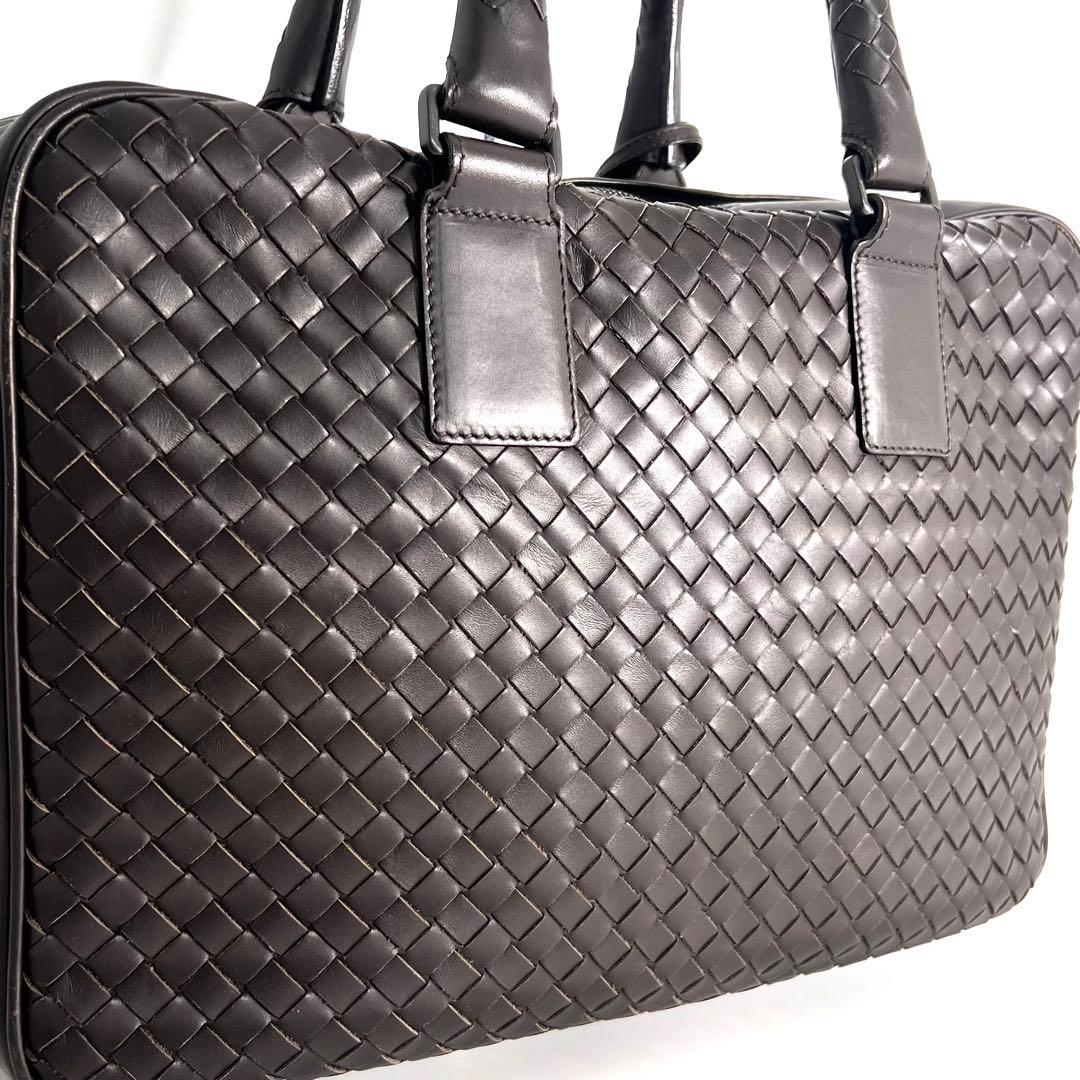 美品 ボッテガヴェネタ ビジネスバッグ イントレチャート ブラウン レザー