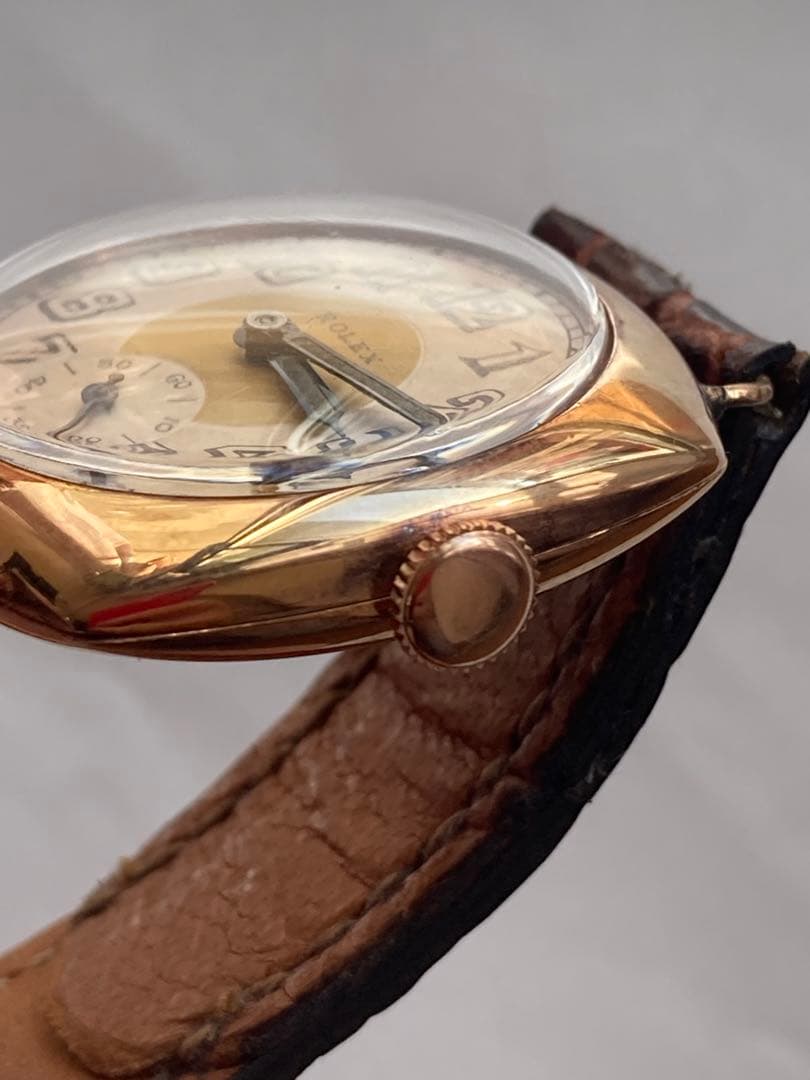 zinzin ロレックス　1930年代 金無垢　メンズ29mm希少 アンティーク