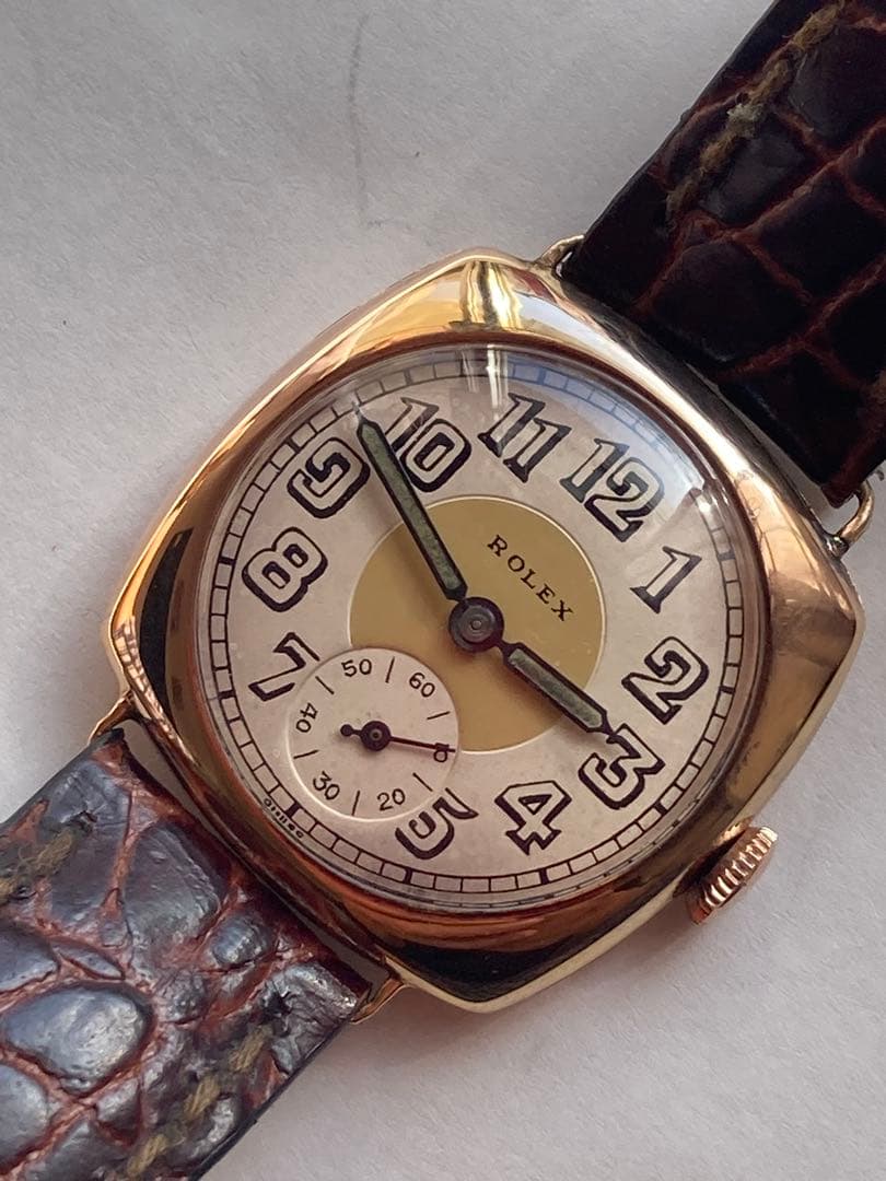 zinzin ロレックス　1930年代 金無垢　メンズ29mm希少 アンティーク