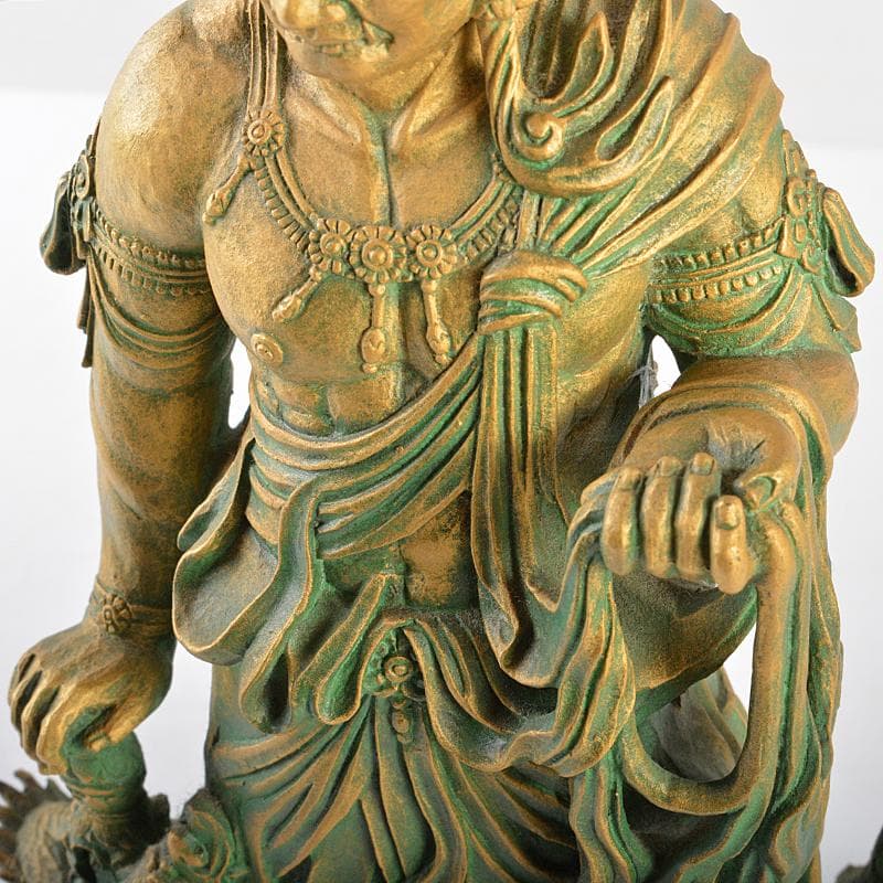 大仏師 松久宗琳作 ブロンズ 不動明王像 仏像 高さ約30.5cm HR5874