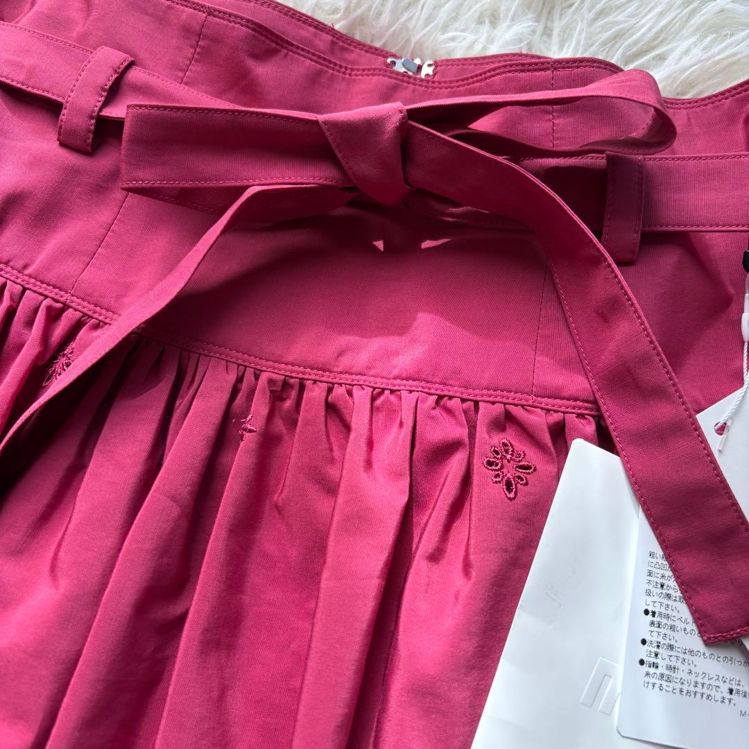 【未使用　タグ付】リボン　エムズグレイシー ハート刺繍　スカート　21年　38