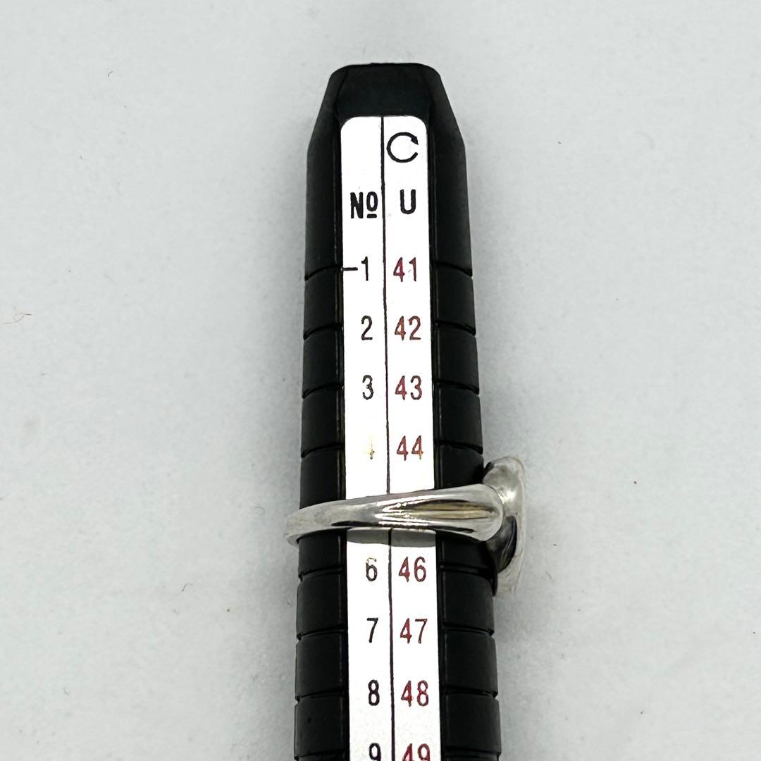 ティファニー オープンハートリボン リング 5号 925×750 コンビ 可愛い