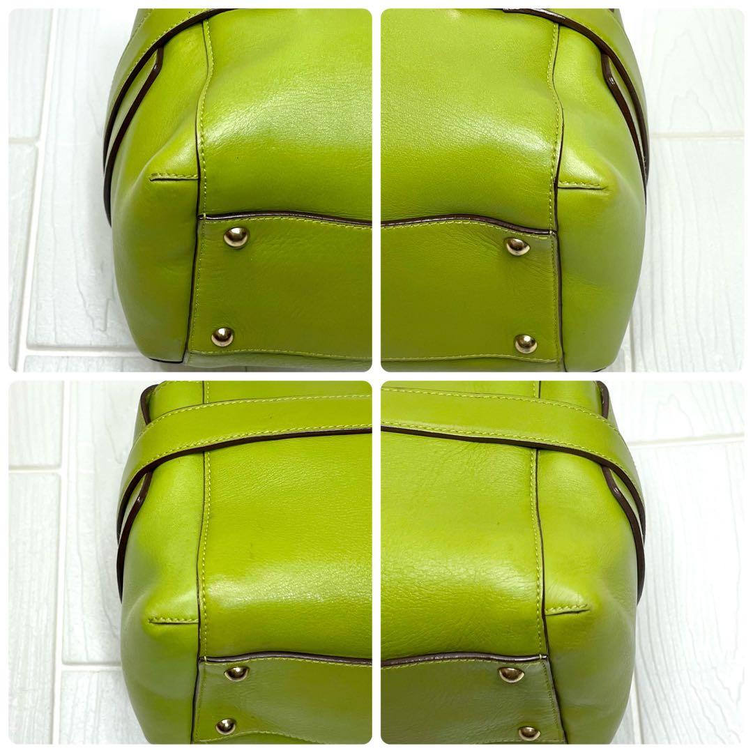 【入手困難】✨上美品✨☘️フェラガモ☘️✨ハンドバッグ✨ガンチーニ✨グリーン✨