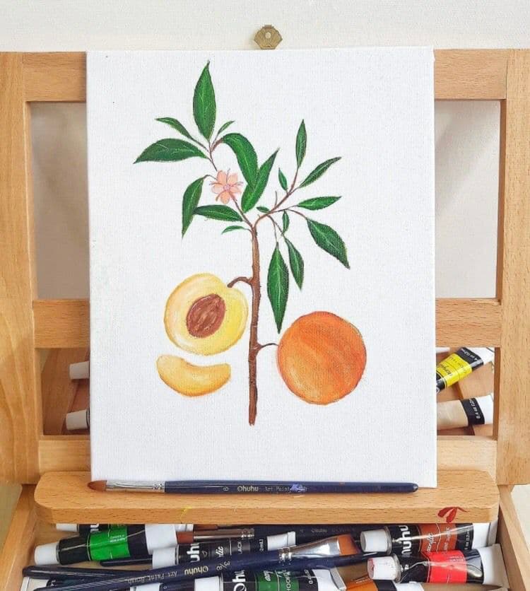 アクリル 絵の具 78点 セット 48色 12ml 画材 木製 イーゼル