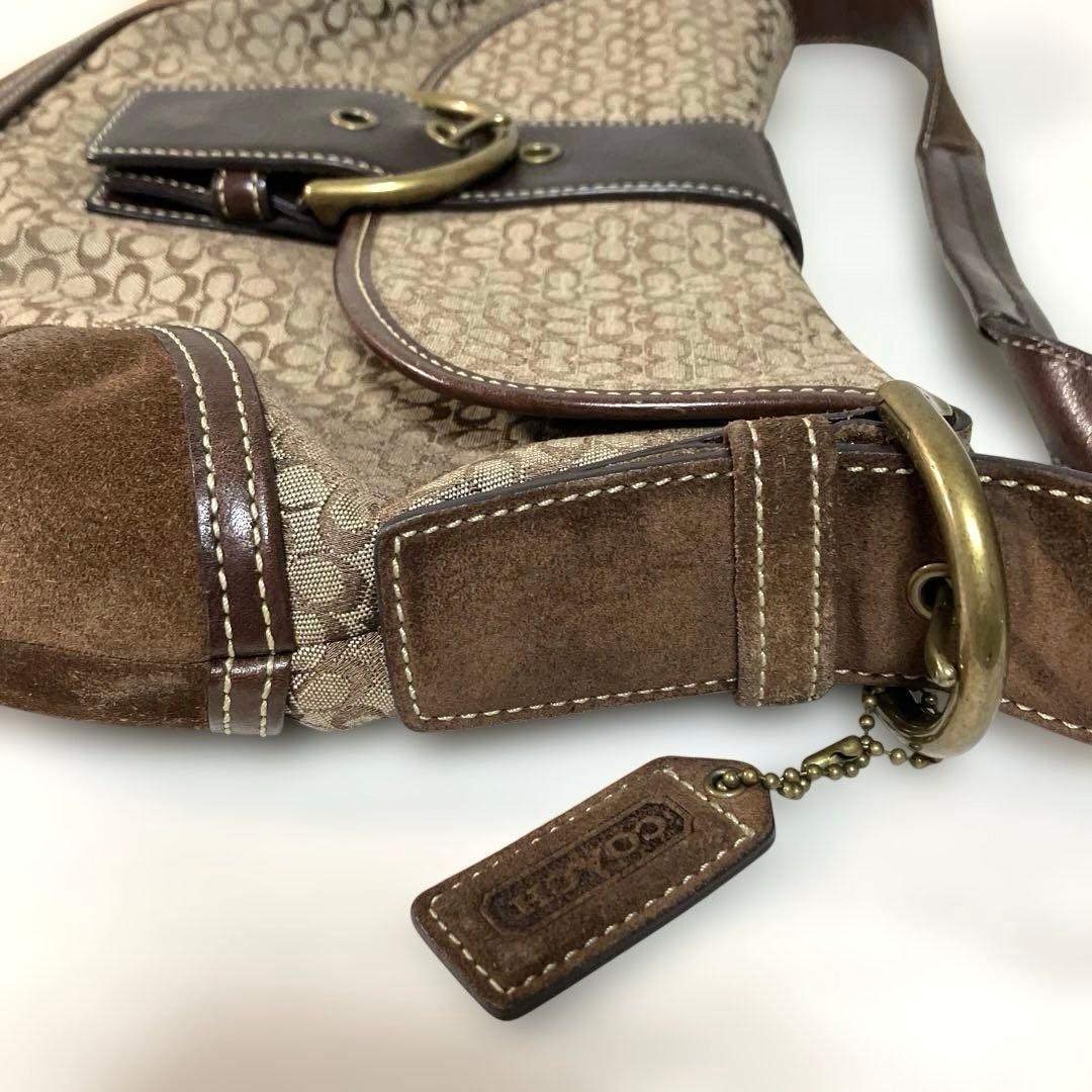 K*o様 COACH ワンショルダー ホーボー キャンバス×レザー ×スエード
