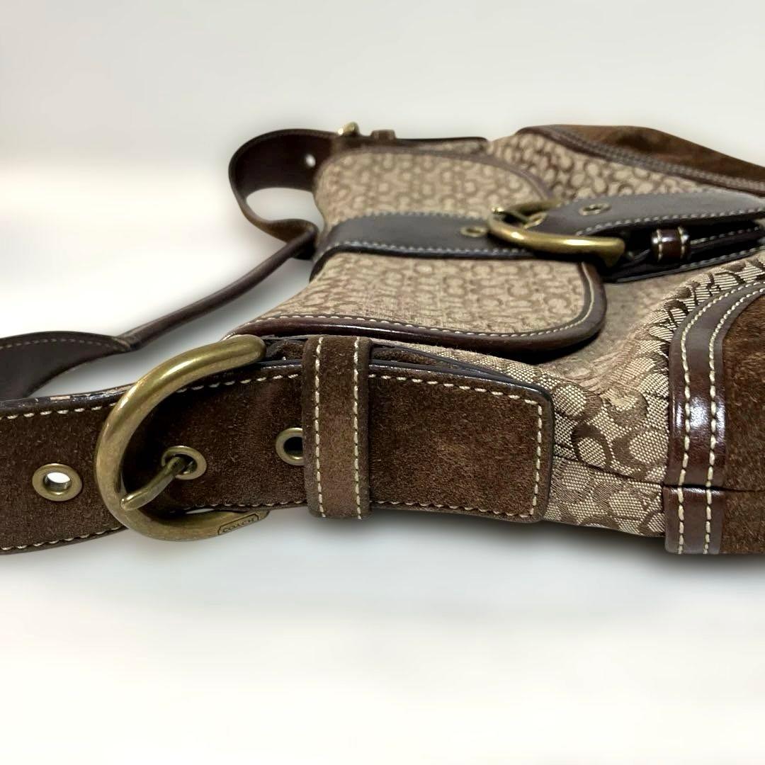 K*o様 COACH ワンショルダー ホーボー キャンバス×レザー ×スエード